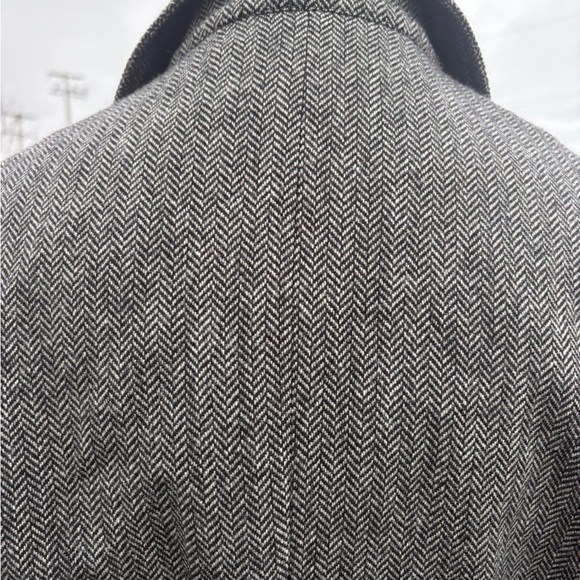 Vintage Herringbone Wool Coat Sz 12 - Picture 8 of 11